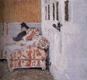 Edouard Vuillard On the sofa oil on canvas